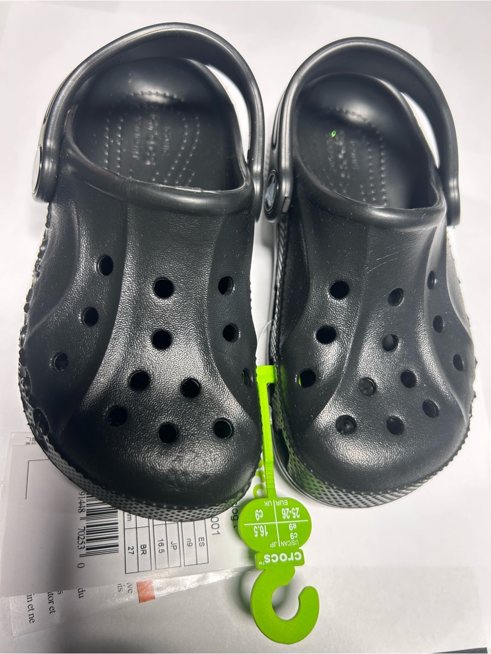 CROCS Toddler Baya Clogs (Size C9, Black)